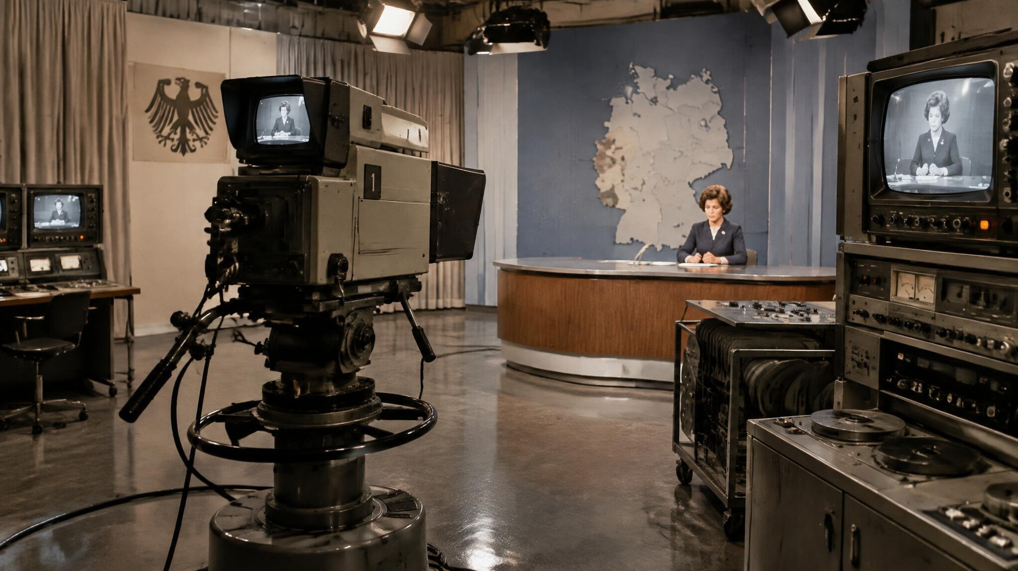 vintage german television studio